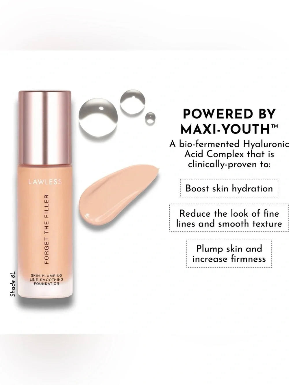 Lawless Forget The Filler Skin-Plumping Line-Smoothing Foundation